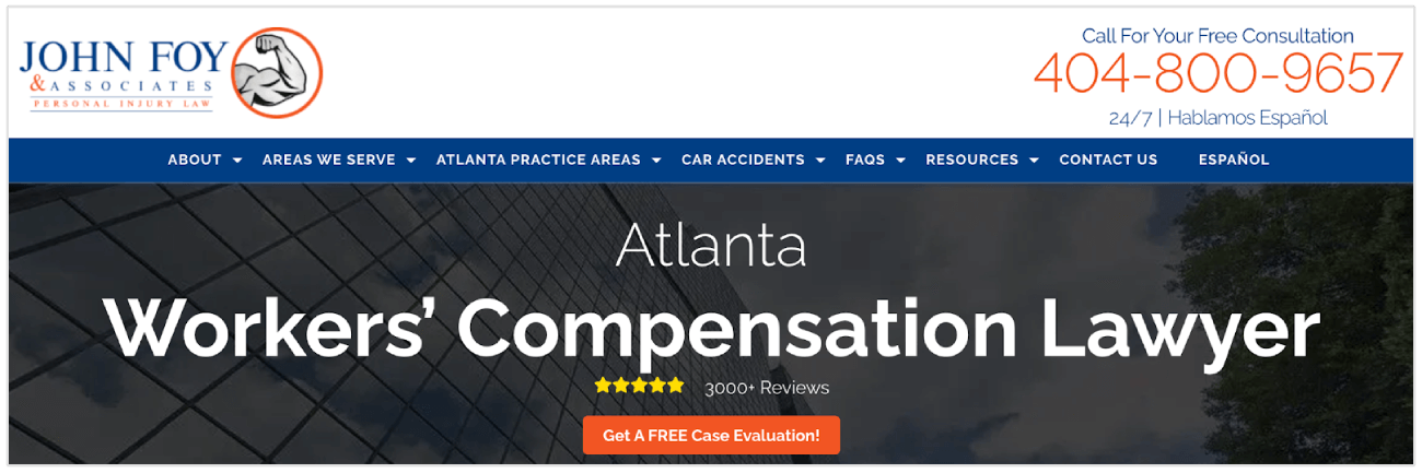 Google reviews under main header